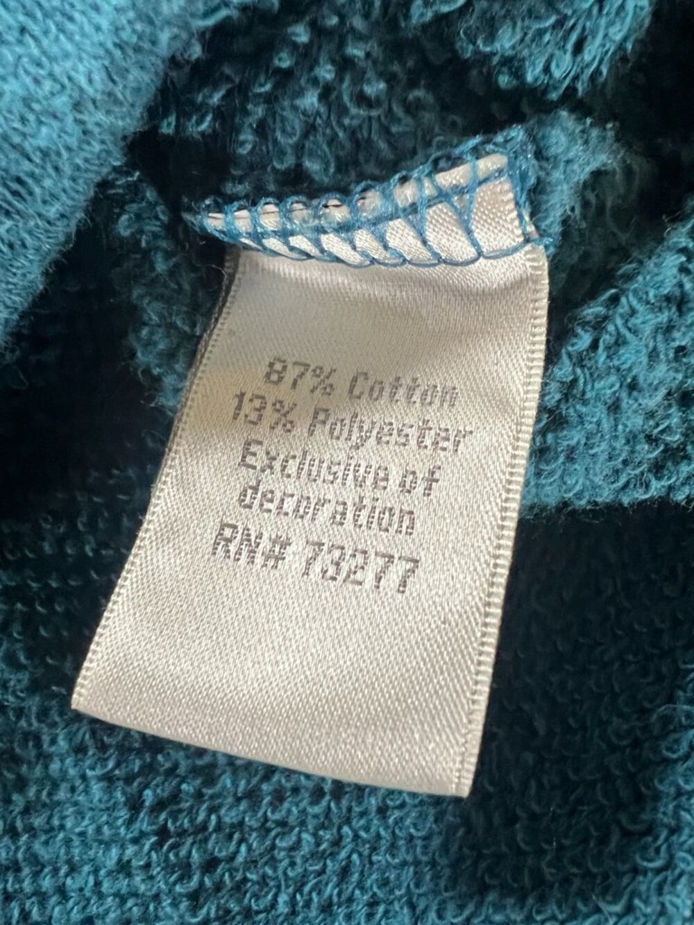 Disney x LC Lauren Conrad Embroidered Bird Sequin Cotton Sweater Teal L - Picture 6 of 6